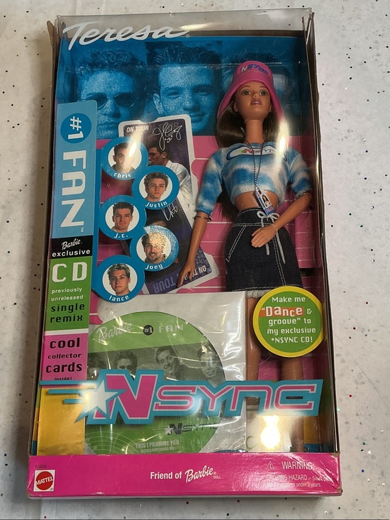 Barbie Other - Barbie Teresa Doll with Pink Hat and Blue Tie-Dye Top